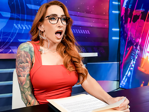 Пранк вышел из под контроля и сисястую телеведущую выебли в прямом эфире